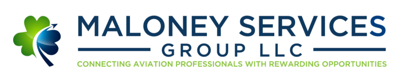 Maloney Services Group LLC Logo. Logo says "Connecting Aviation Professionals with Rewarding Opportunities"